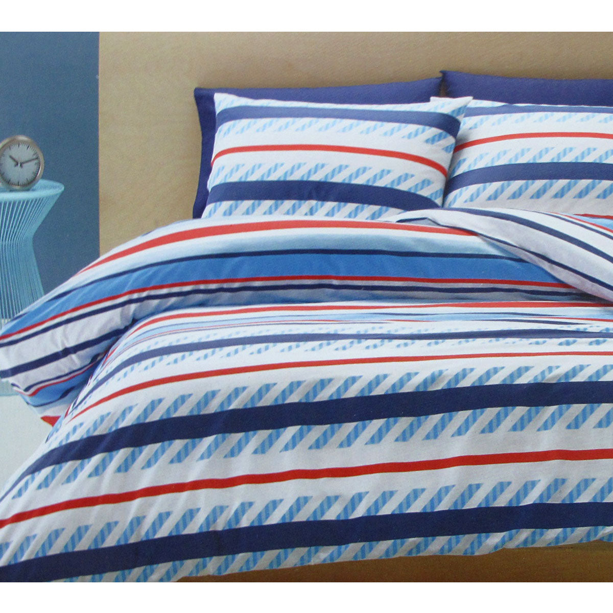 Belmondo Atlanta Striped Easy Care Quilt Cover Set | King