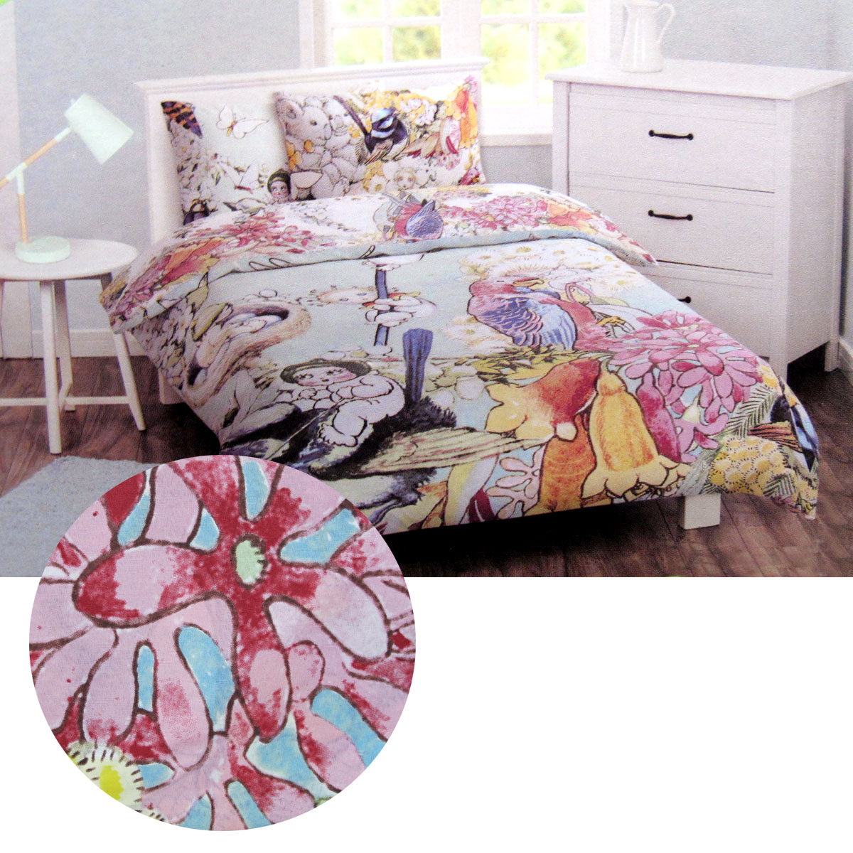 Caprice May Gibbs Gumnut Babies Licensed Quilt Cover Set | Single