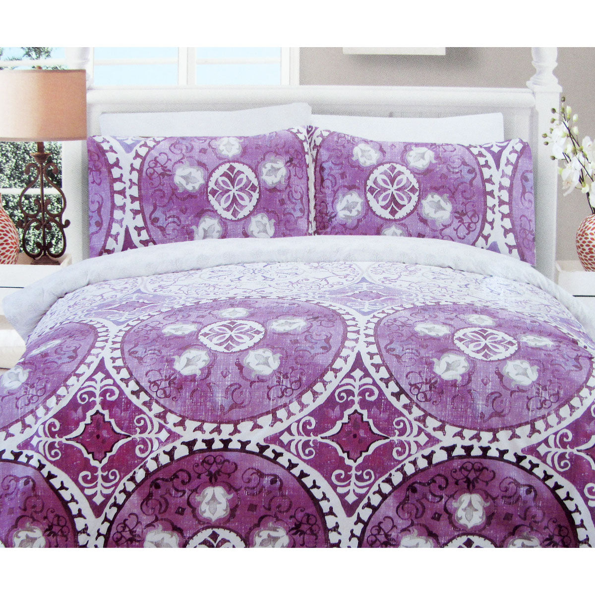 225TC Kasbah Mandala Cotton Rich Easy Care Quilt Cover Set | Queen