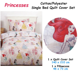 Caprice Disney Princesses Pink Licensed Quilt Cover Set | Single