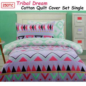 250TC Tribal Dream 100% Cotton Quilt Cover Set | Single