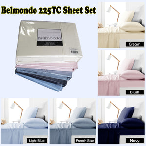 Belmondo 225TC Sheet Set | Cream | King Size | Soft & Breathable