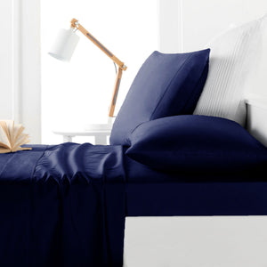 Belmondo 225TC Sheet Set | Navy | Double