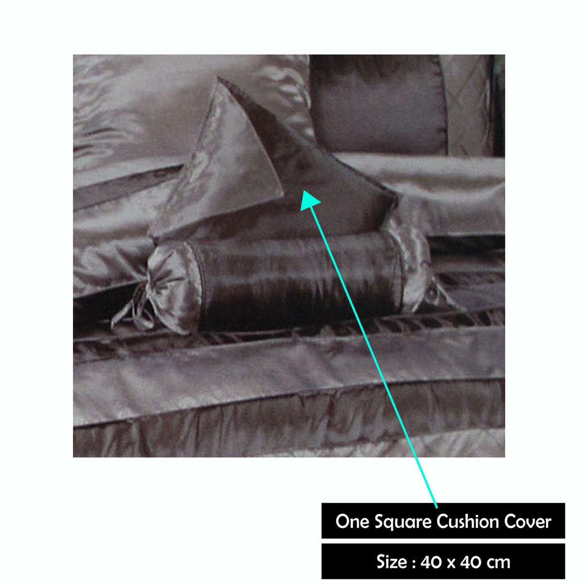 Boudoir Caledonia Black Silver | Square Cushion Cover