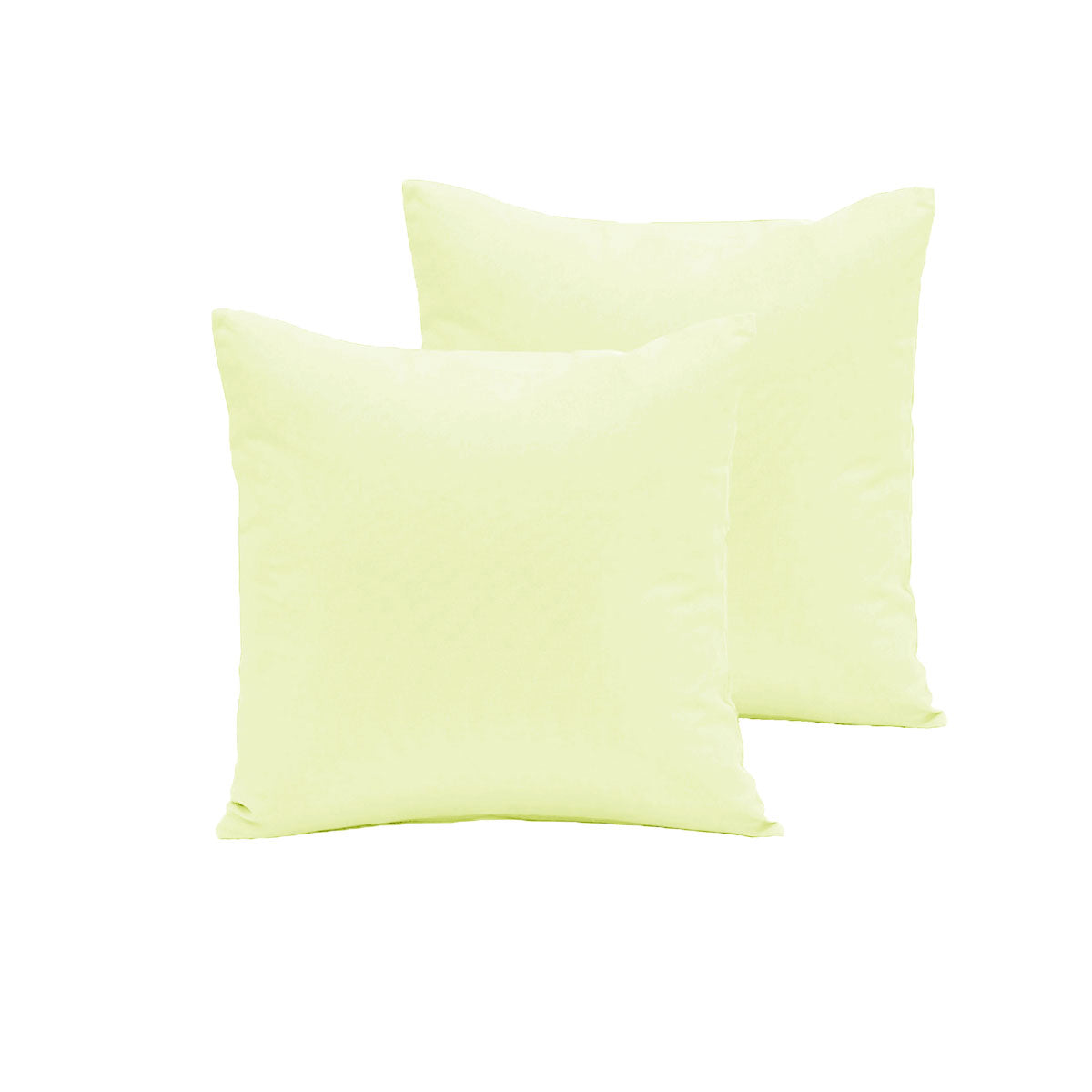 Pair of Polyester Cotton European Pillowcases | Ivory