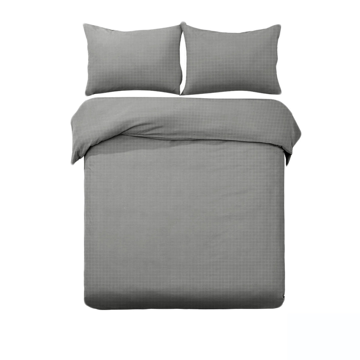 Designer Selection Ascot Embossed Quilt Cover Set | Grey | Queen