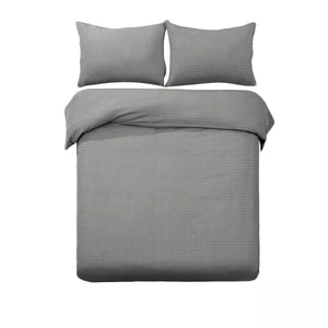 Designer Selection Ascot Embossed Quilt Cover Set | Grey | Queen