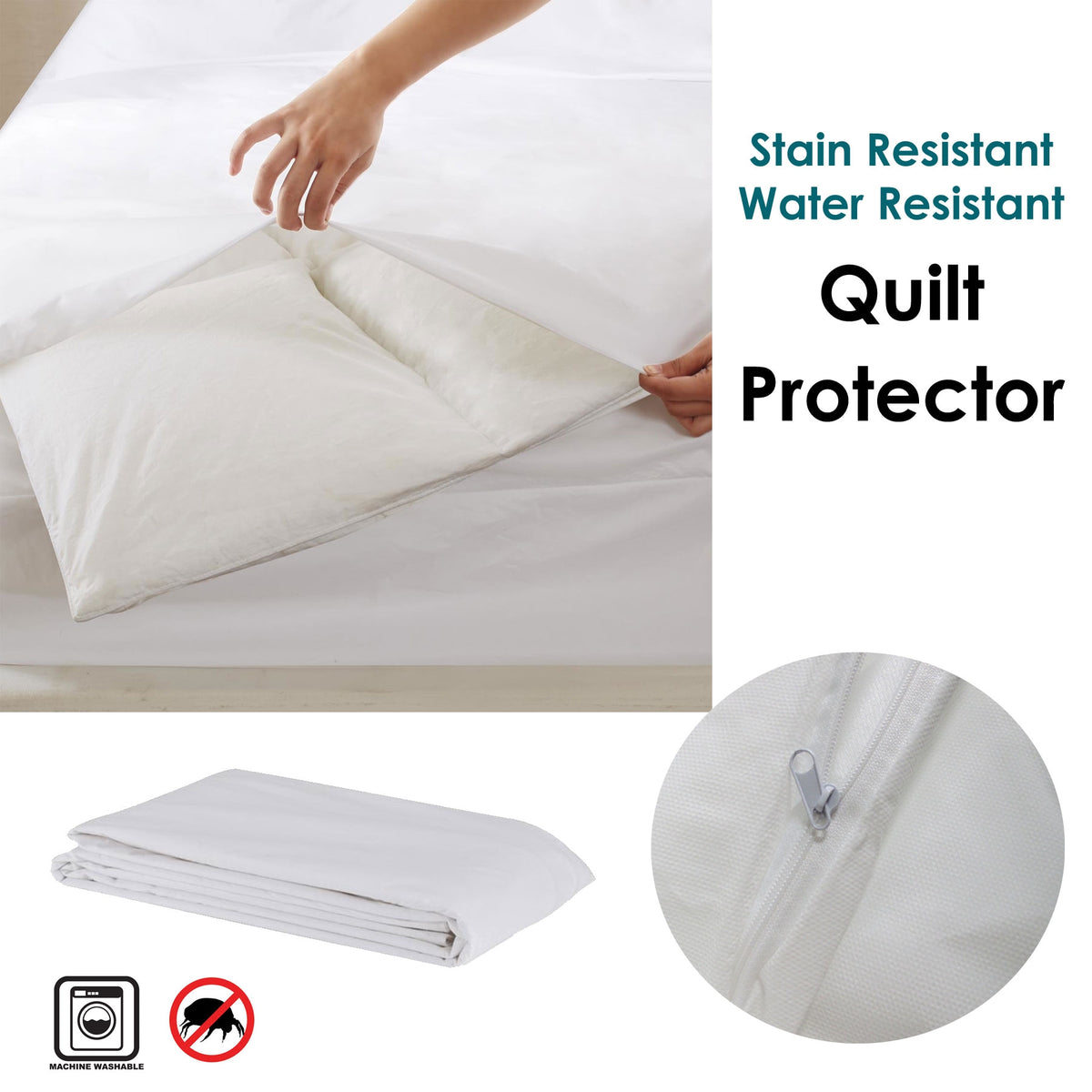 Stain/Water Resistant Quilt Protector | Queen