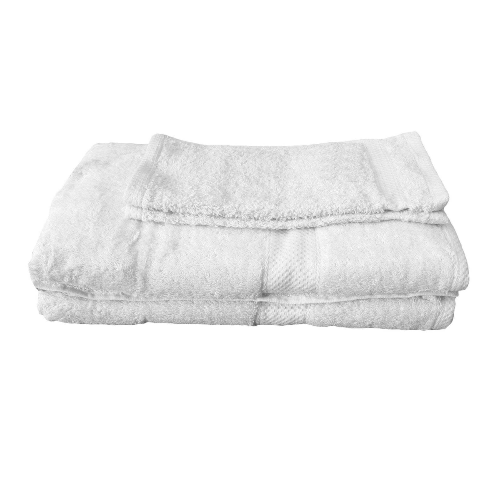 Pack of 4 - Egyptian Cotton Extra Large Bath Sheets and Face Washers Set | White