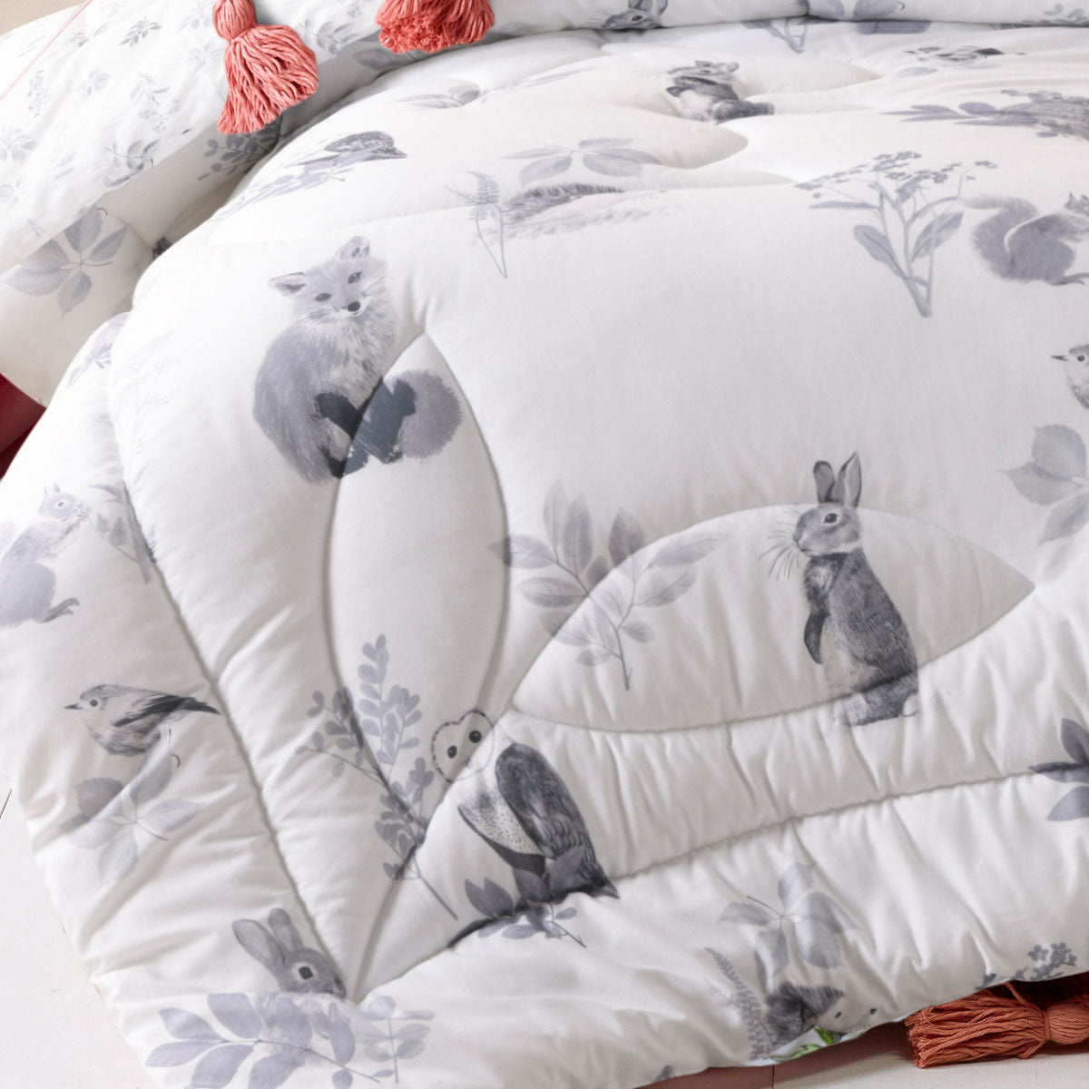 Happy Kids Woodland White 2 Piece Comforter Set | Single