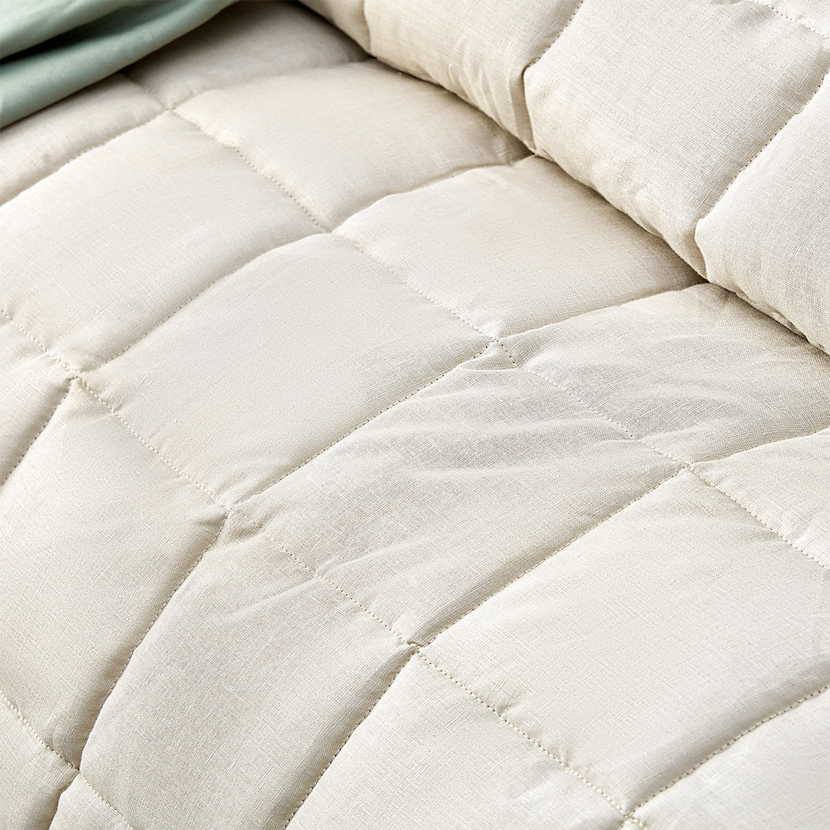 Vintage Design Homewares French Linen Coverlet Set | Natural | Queen