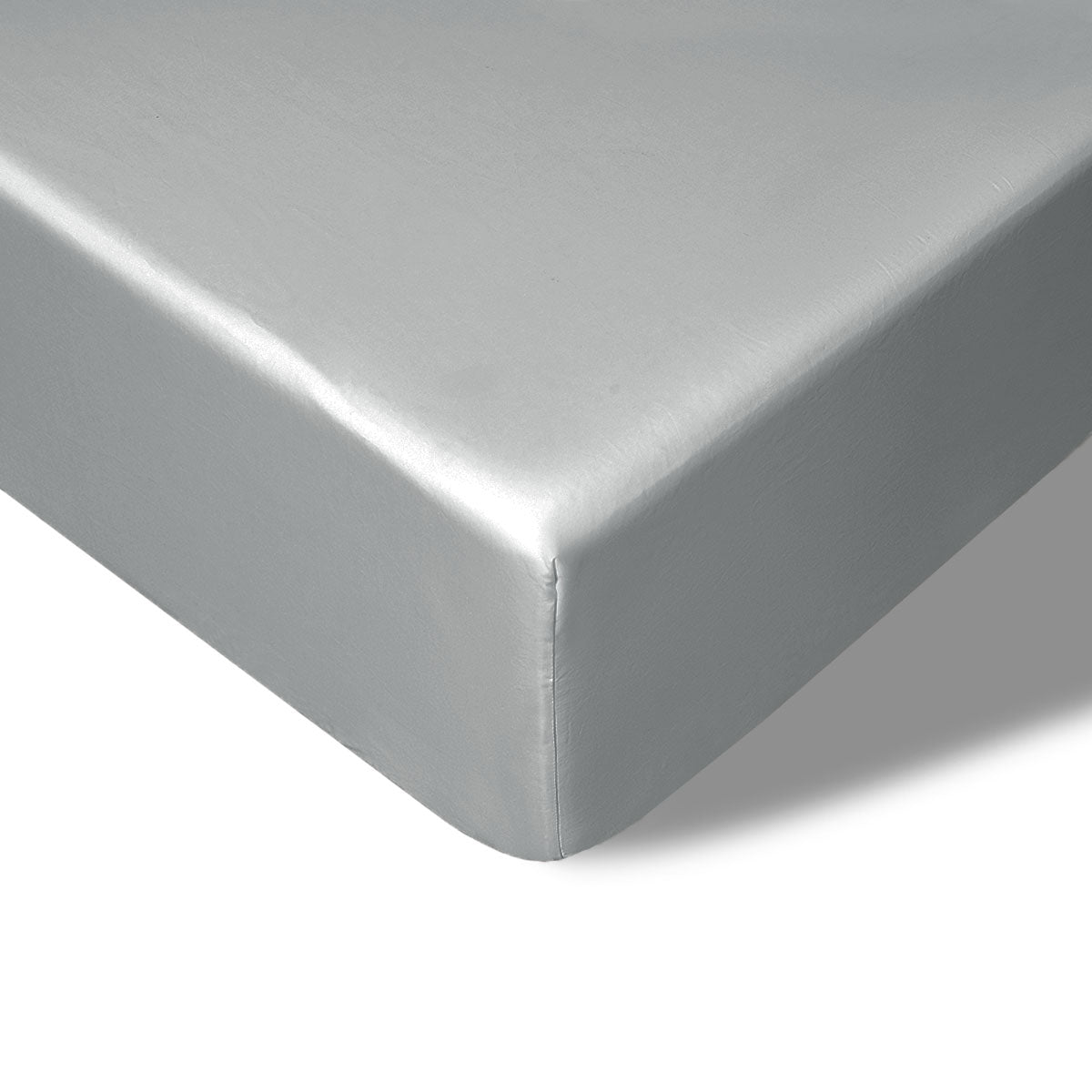 400TC Grey Bamboo Cotton Fitted Sheet | 40cm Wall | Double
