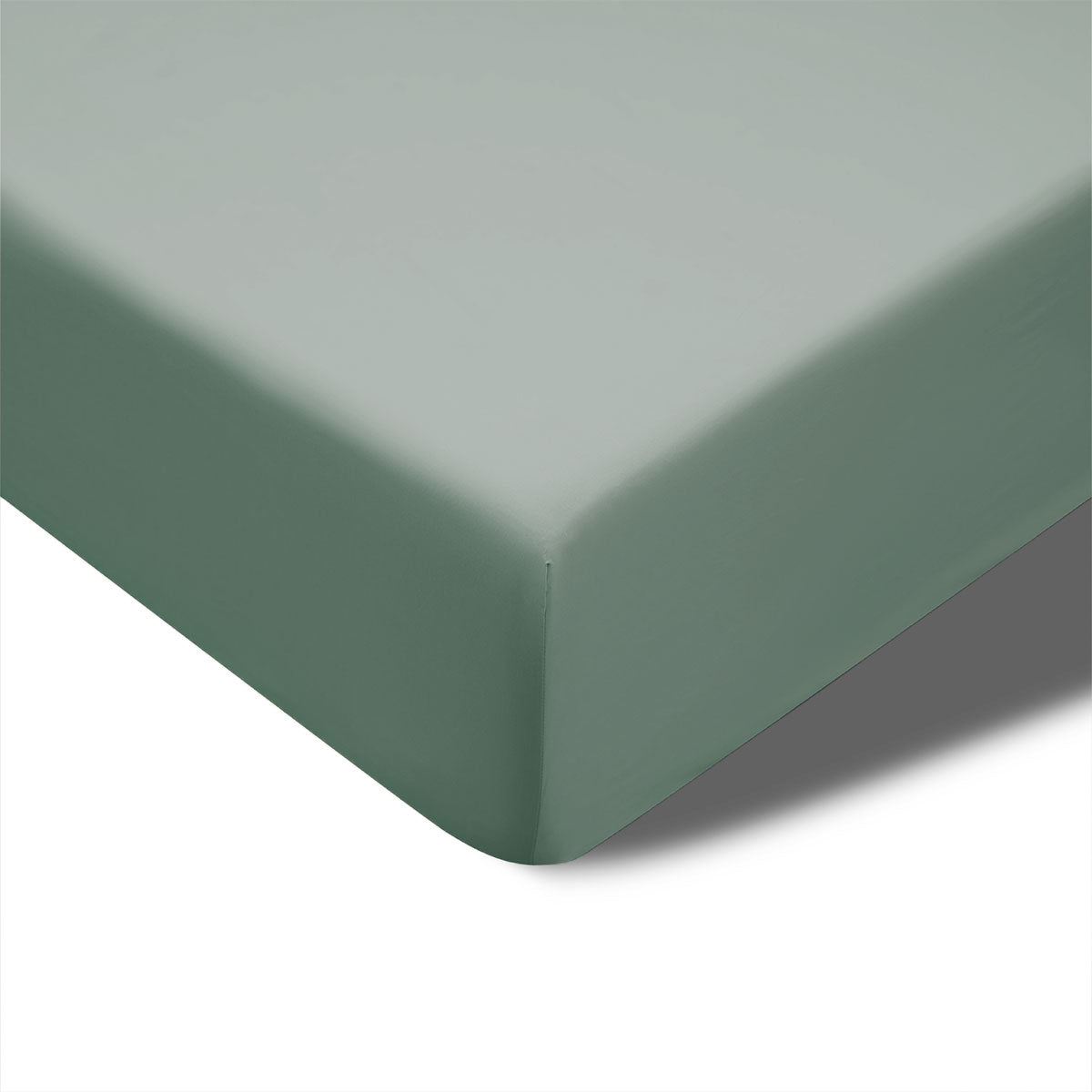 400TC Sage Bamboo Cotton Fitted Sheet | 40cm Wall | Queen