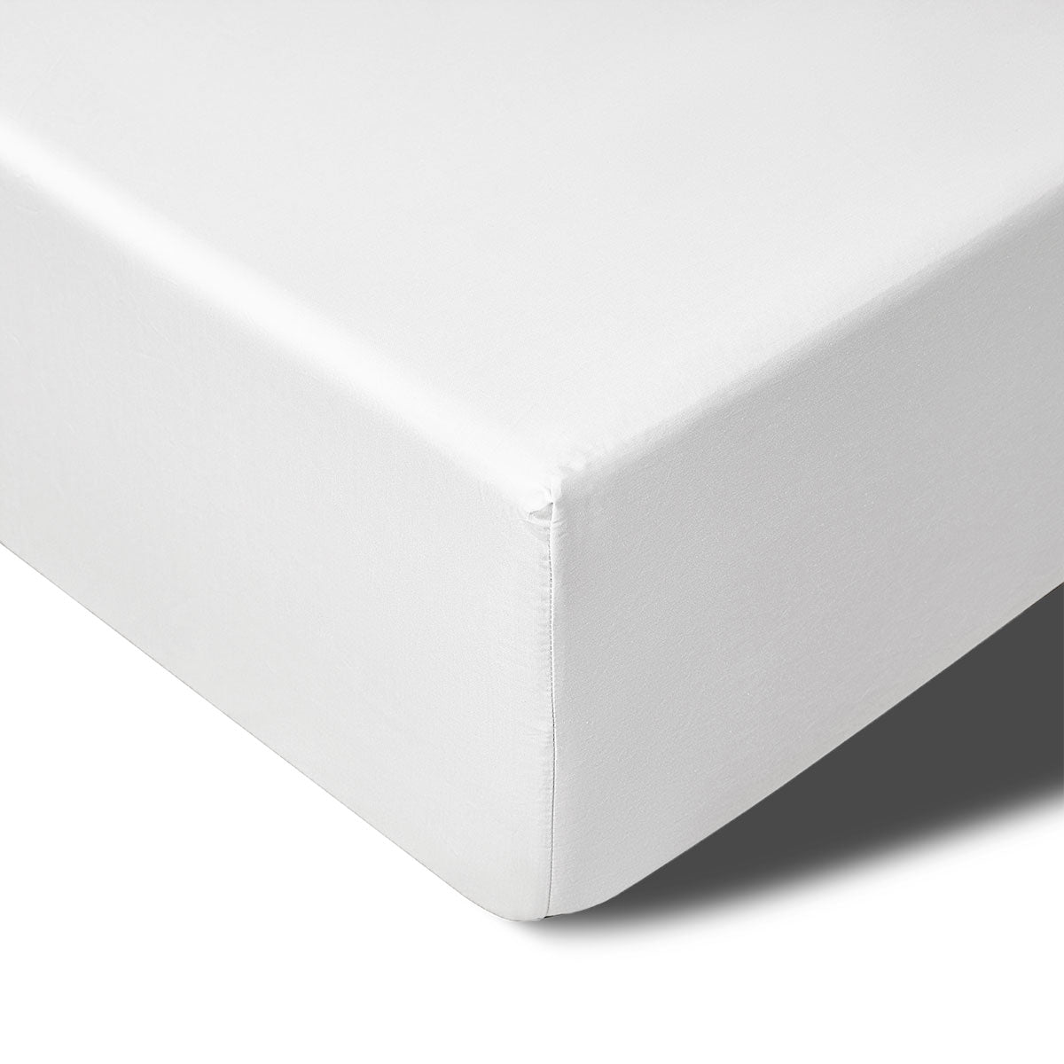 400TC White Bamboo Cotton Mega/Super Fitted Sheet | 50cm Wall | King