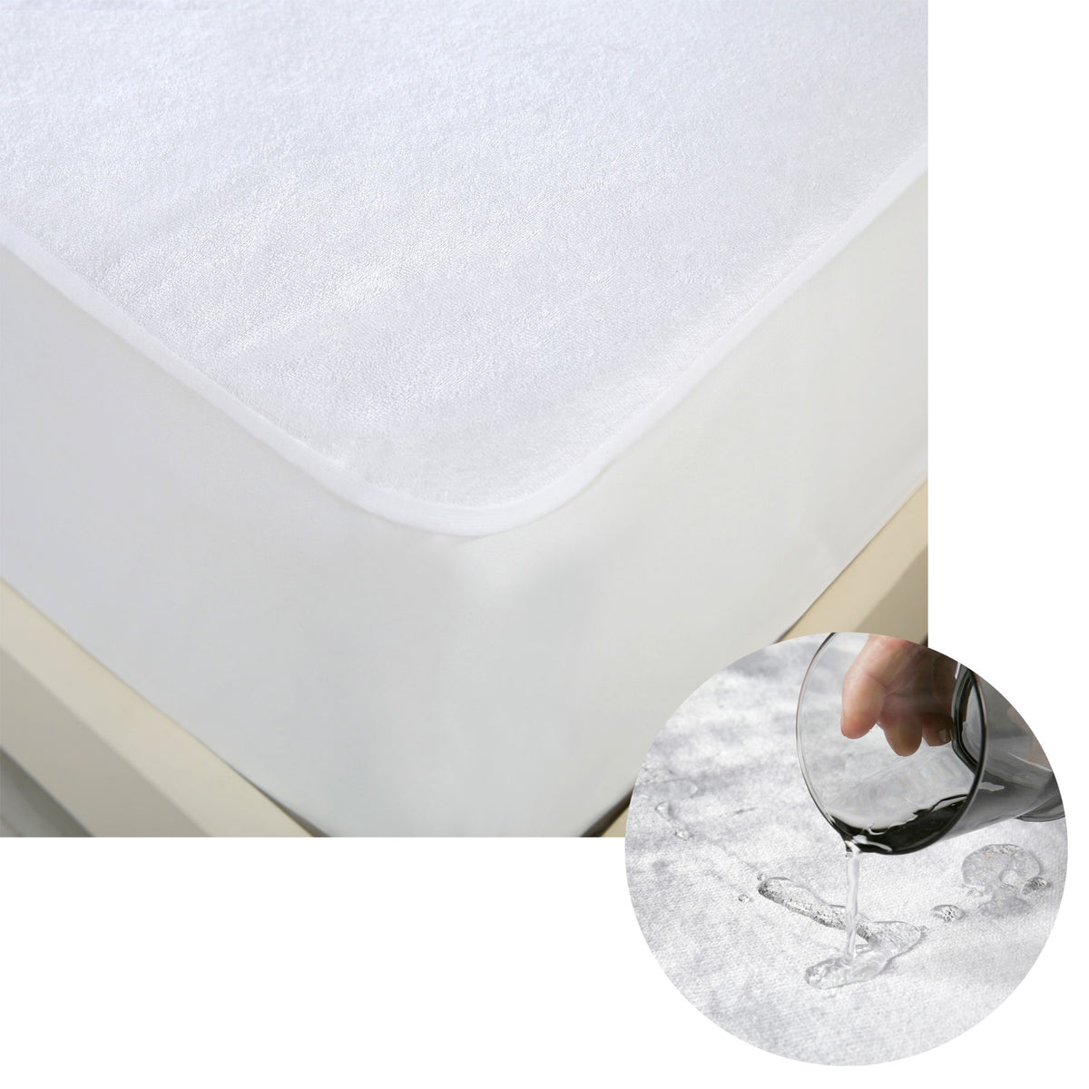 Cotton Top Waterproof Mattress Protector | Double