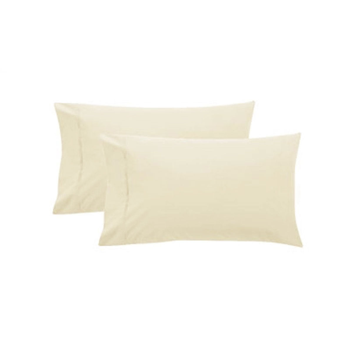 Pure Cotton | 250TC Standard Pillowcases | Cream | Pair