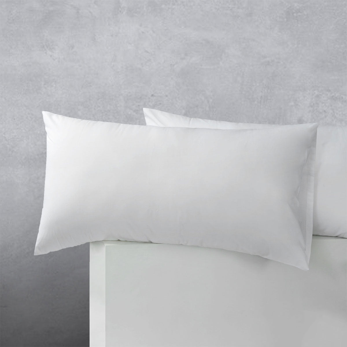 Pair of Cotton Polyester King Pillowcases | White