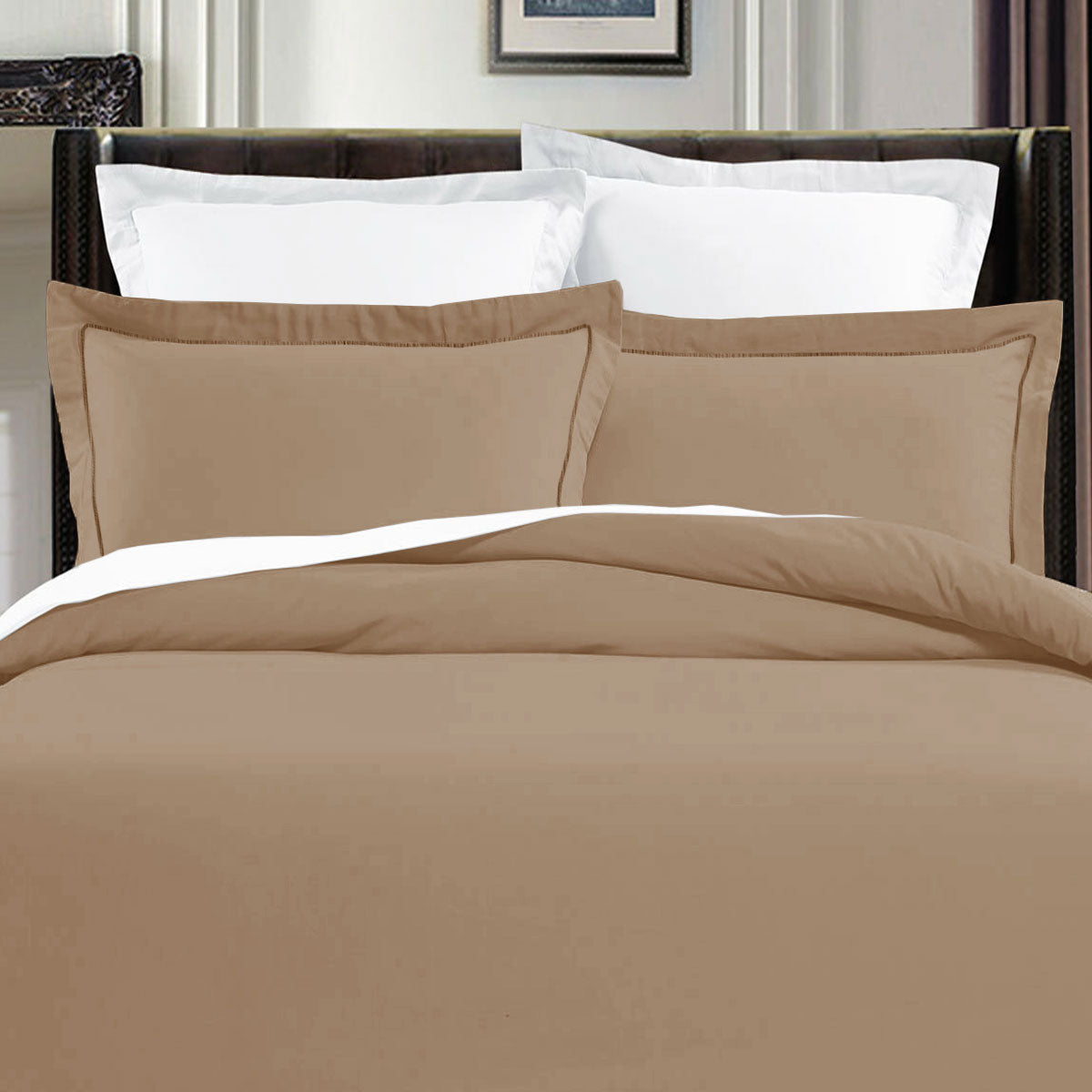 Grand Atelier | Pima Cotton Khaki | Quilt Cover Set | King