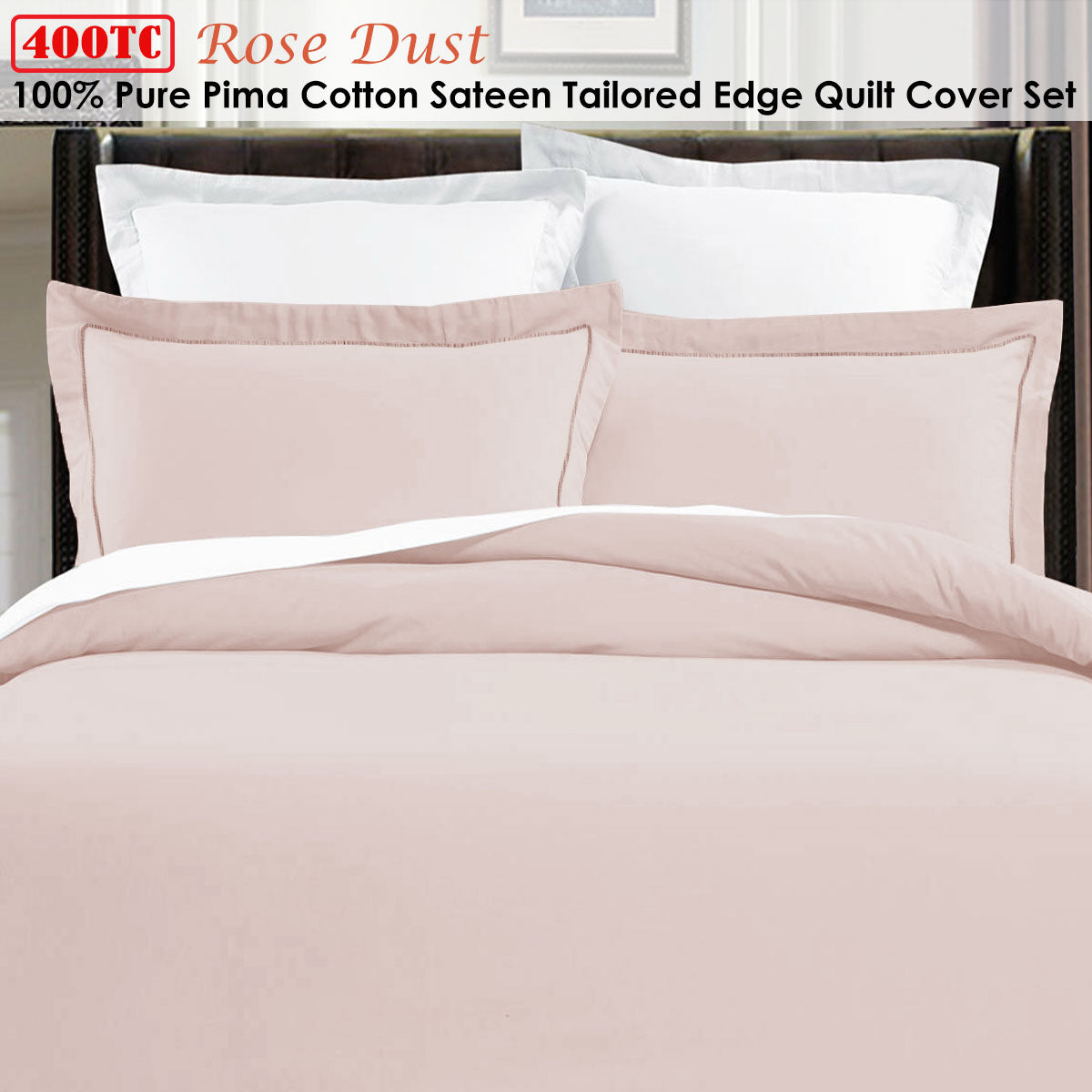 Grand Atelier | Pima Cotton Rose Dust | Quilt Cover Set | King
