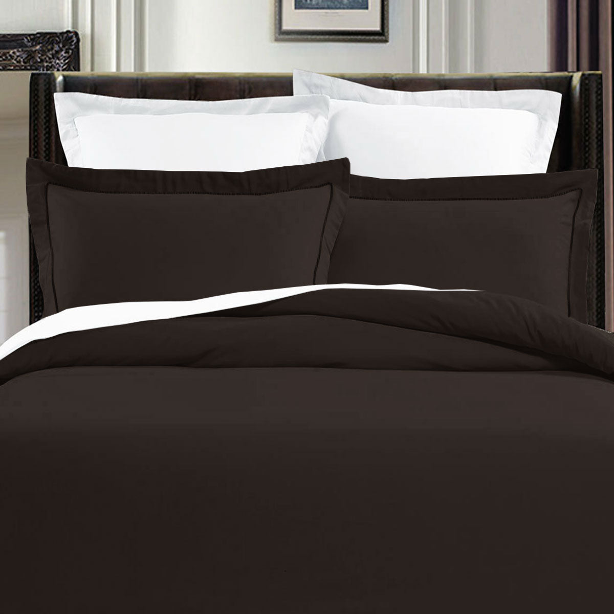 Grand Atelier Pima Cotton Walnut Quilt Cover Set | King