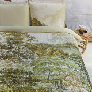 Bedding House | Arcadia Green Cotton Sateen | Quilt Cover Set | Queen
