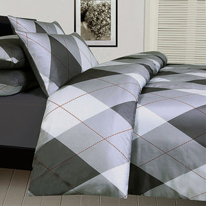 Big Sleep Argyles Black Quilt Cover Set | Single