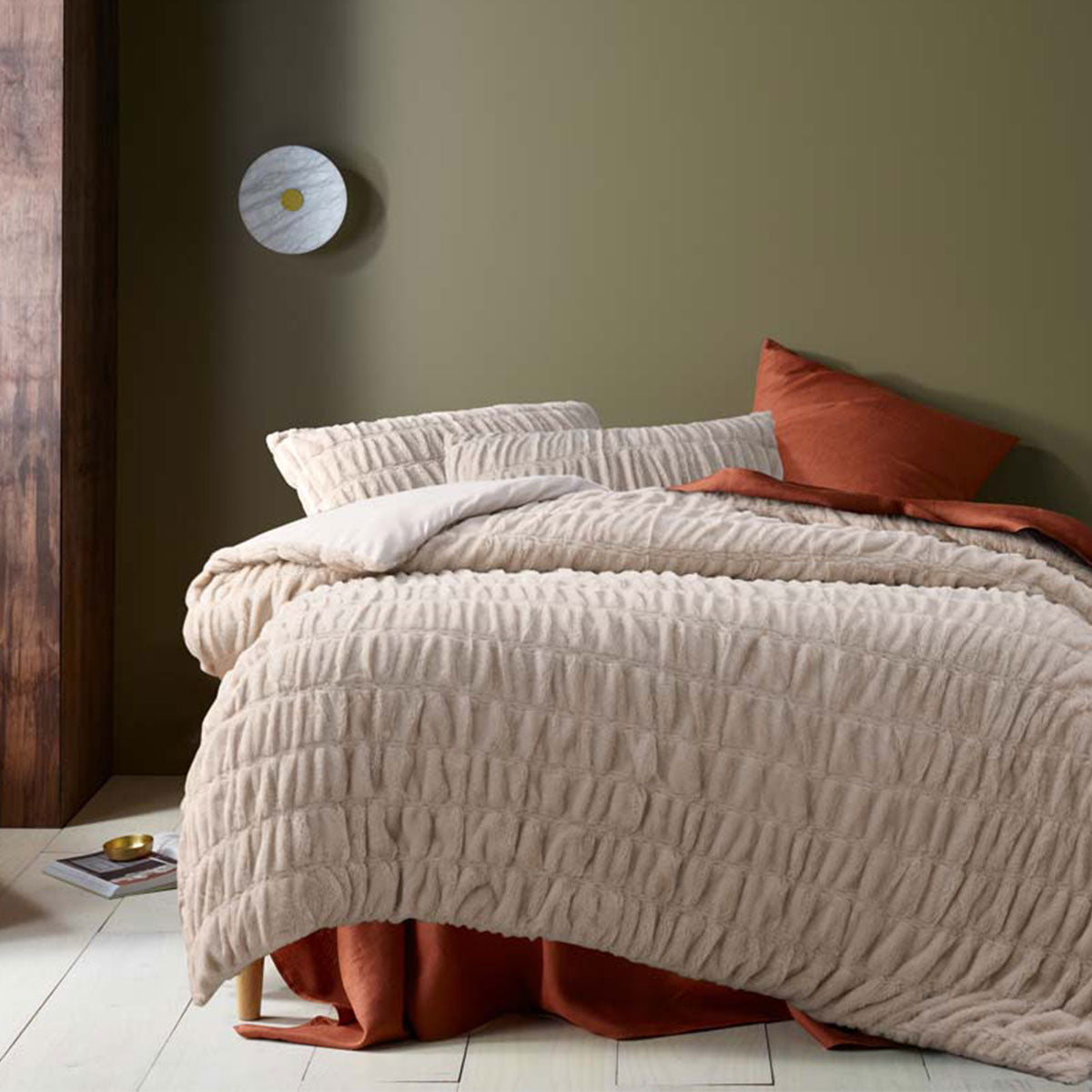 Accessorize Aurora Natural Quilt Cover Set | Queen
