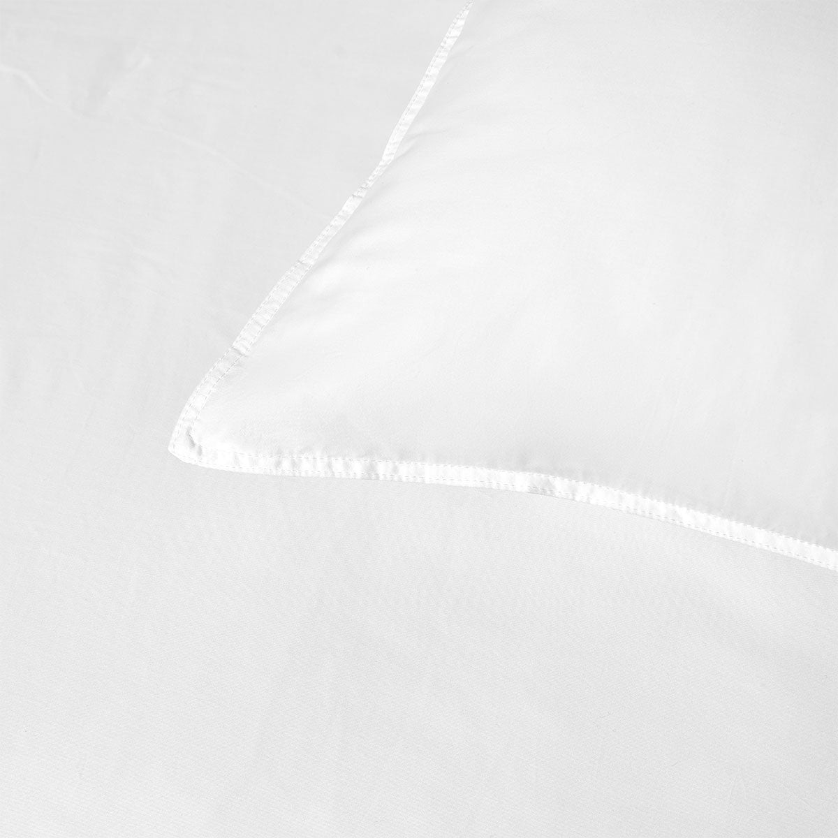 400TC White Bamboo Cotton Double Stitched Quilt Cover Set | Single