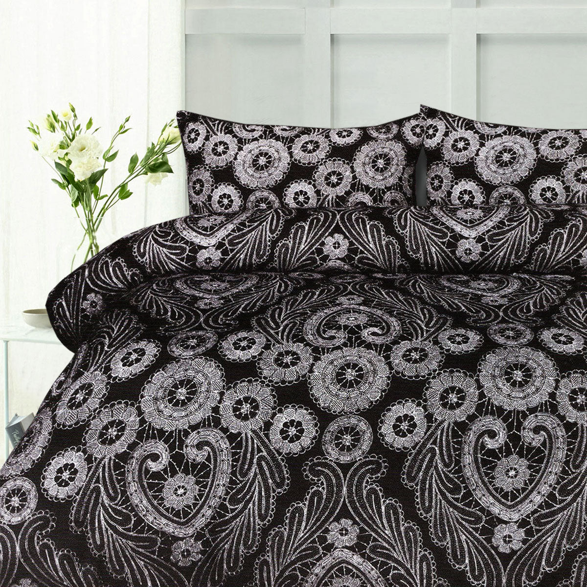 Big Sleep | Batik Black | Quilt Cover Set | Double