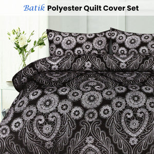 Big Sleep | Batik Black | Quilt Cover Set | Double