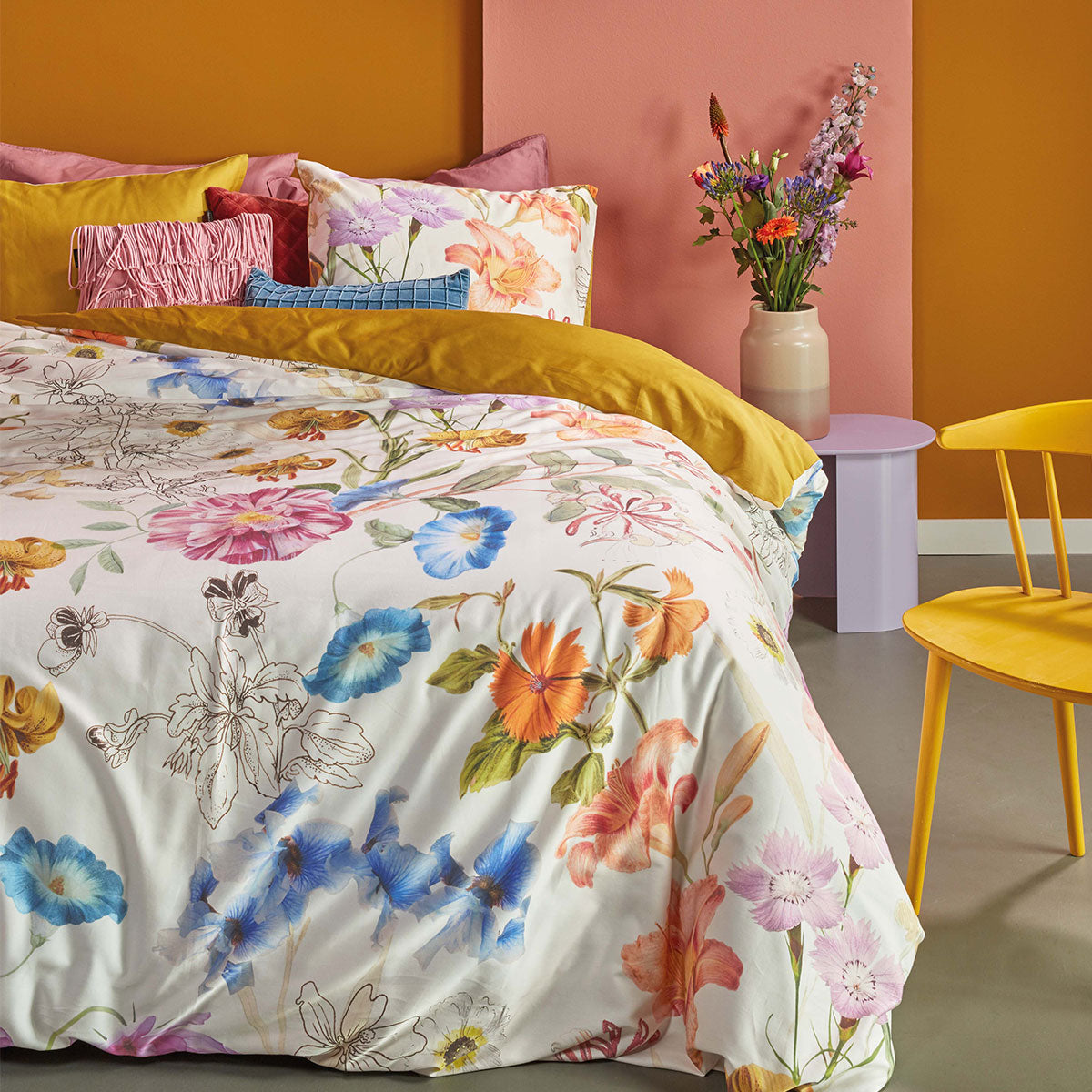 Bedding House | Beau Multi Cotton Sateen | Quilt Cover Set | King