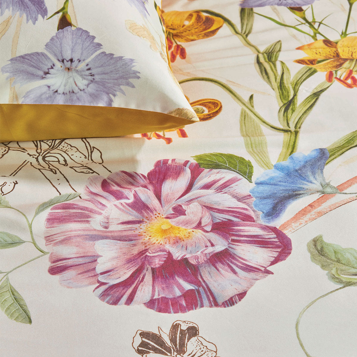 Bedding House | Beau Multi Cotton Sateen | Quilt Cover Set | Queen