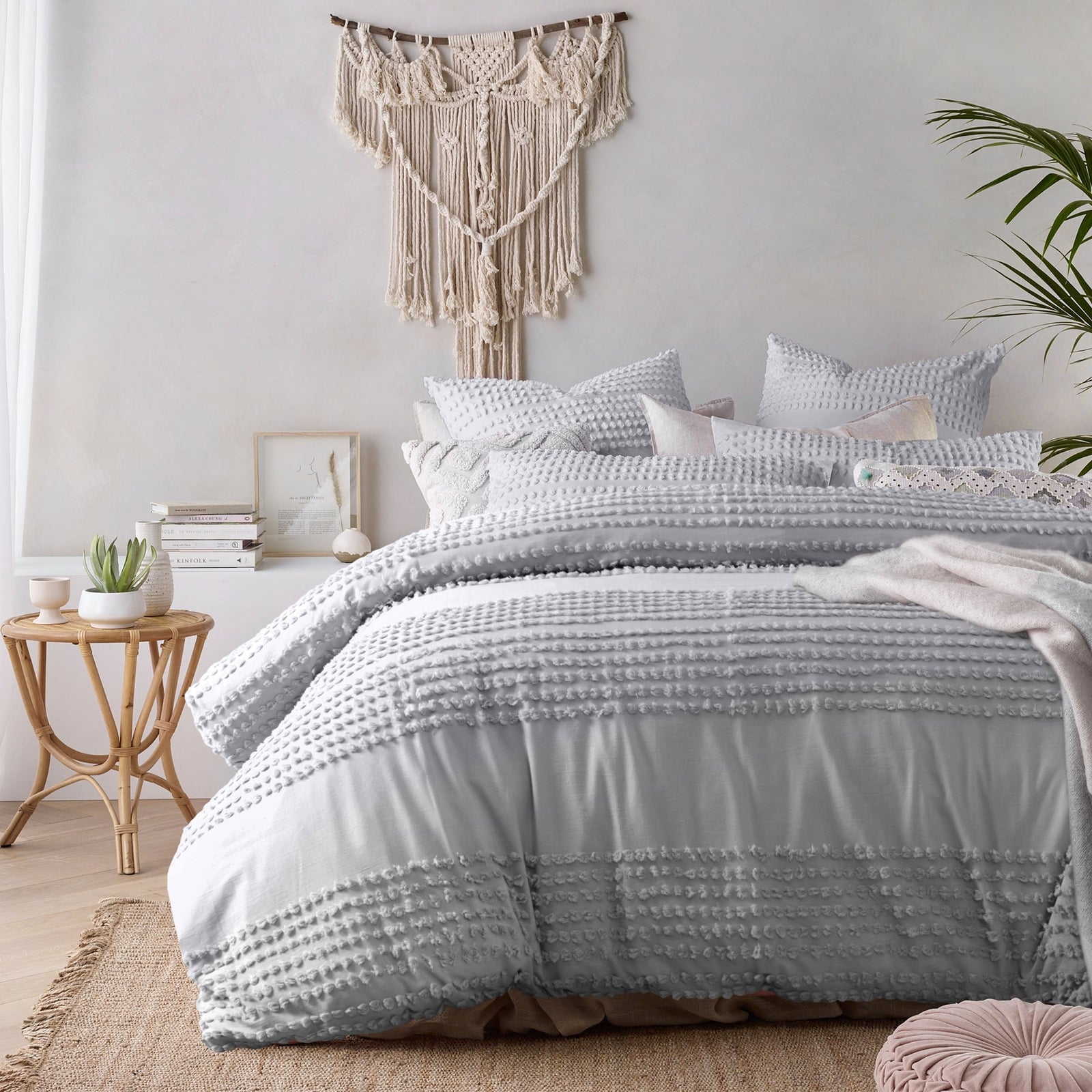 Vintage Design Homewares | Betty Silver | Quilt Cover Set | Queen