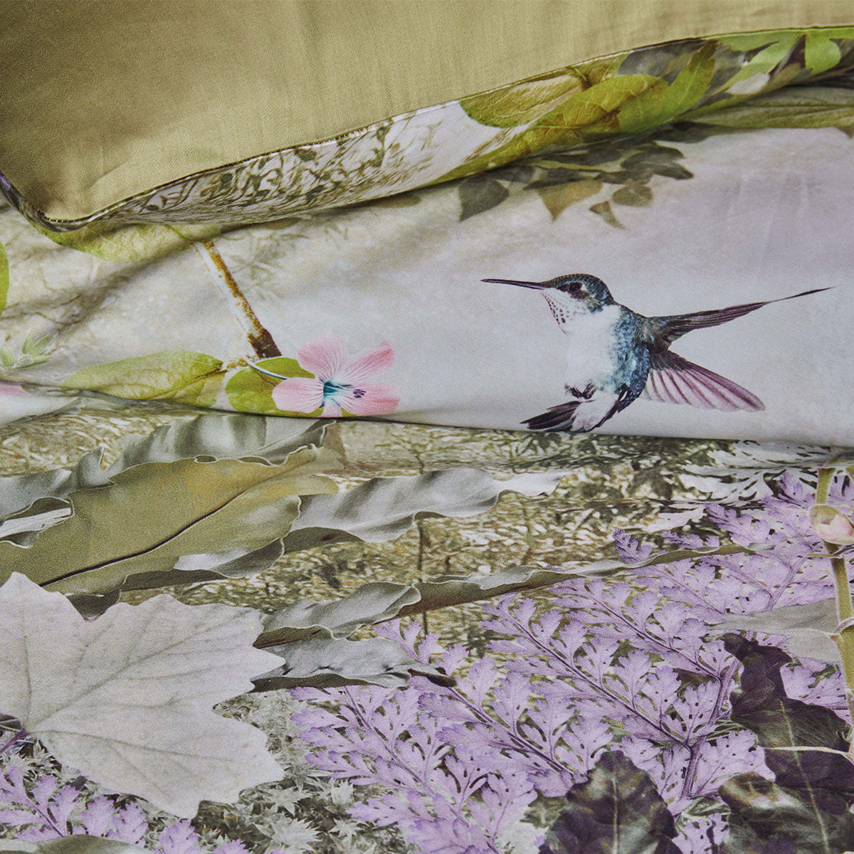 Bedding House | Charming Green Cotton Sateen | Quilt Cover Set | Queen