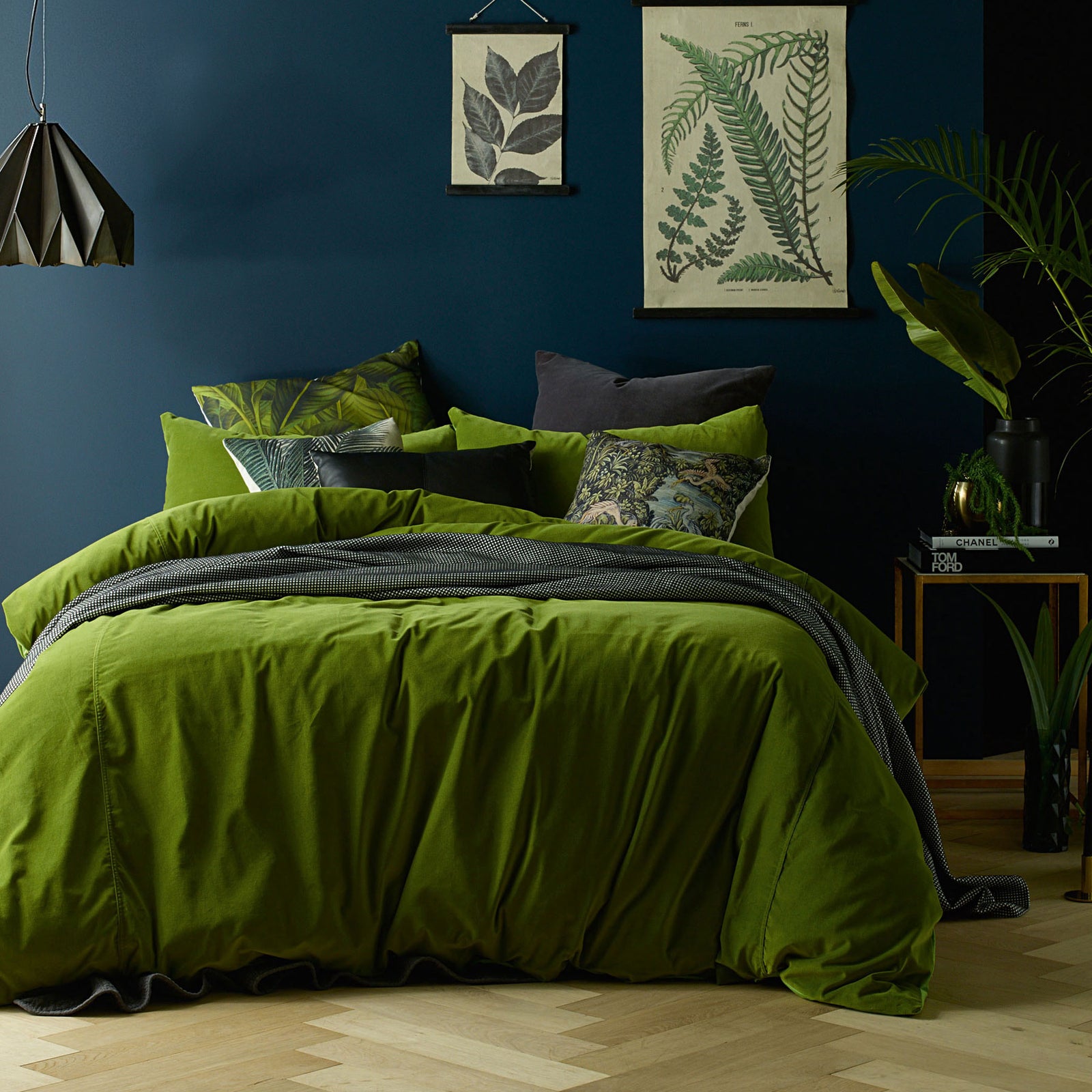 Vintage Design Homewares | Cotton Velvet | Quilt Cover Set | Mossy Road | Super King