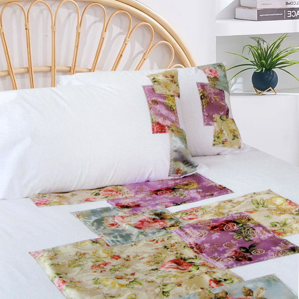 Accessorize | Country Rose White | Quilt Cover Set | Single