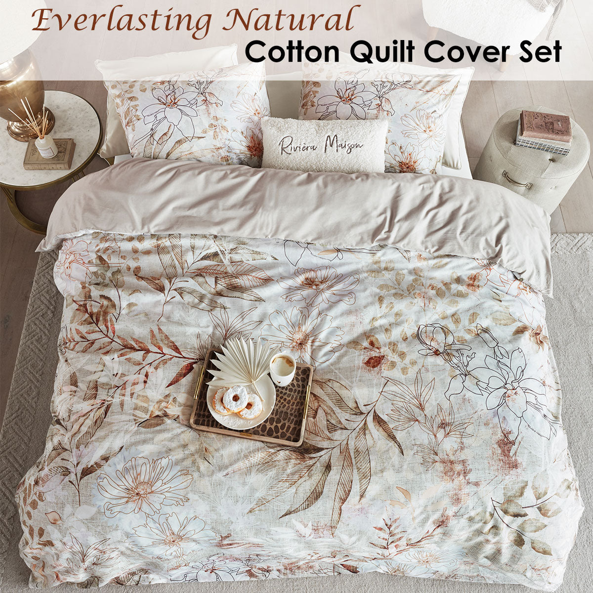 Riviera Maison | Everlasting Natural Cotton | Quilt Cover Set | King