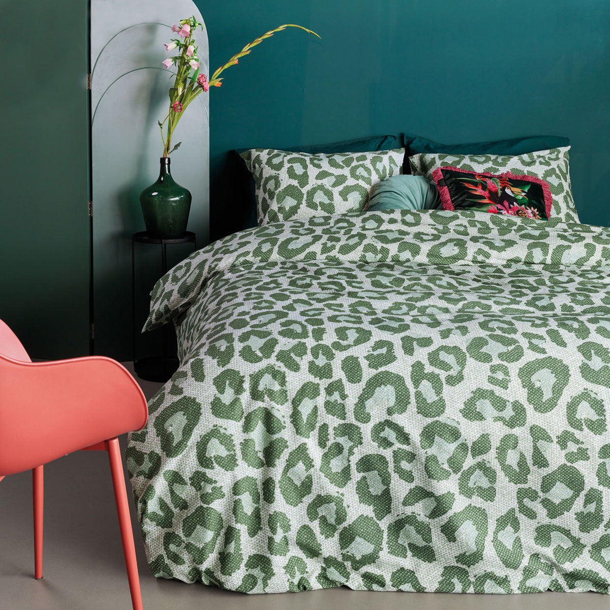 Bedding House | Fabrice Green Cotton | Quilt Cover Set | King