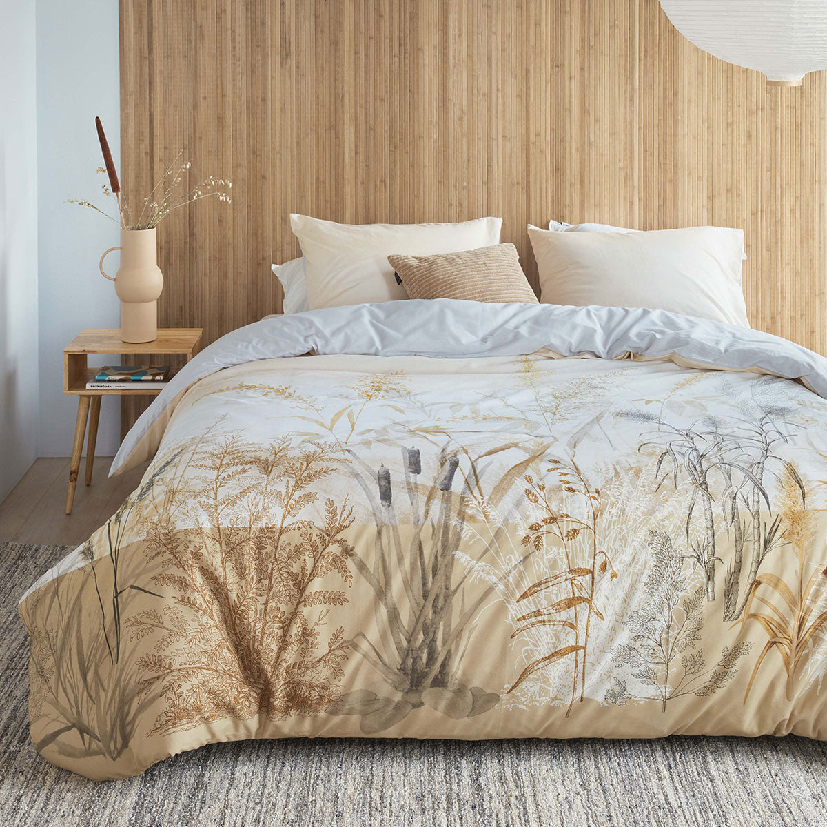 Bedding House | Florine Sand Cotton Quilt Cover Set | Queen