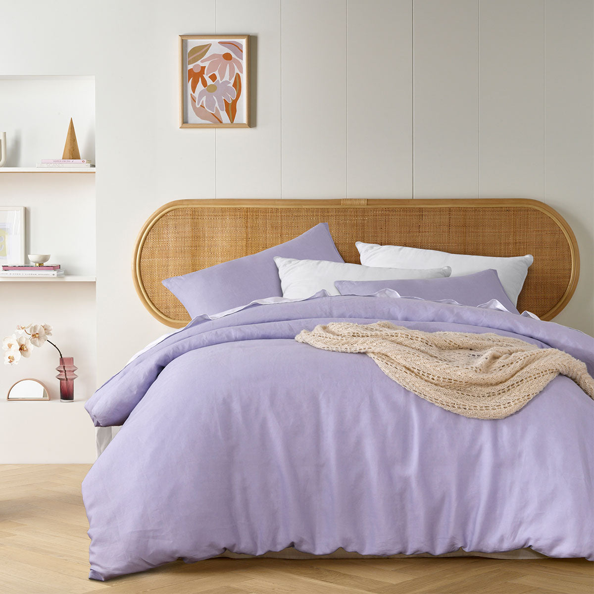 Vintage Design Homewares | Lilac French Linen | Quilt Cover Set | Super King