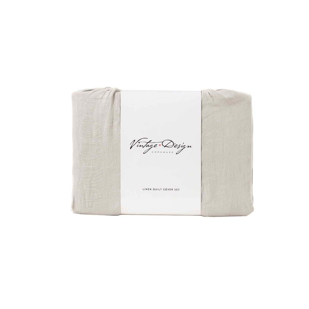 Vintage Design Homewares Natural French Linen Quilt Cover Set | Super King