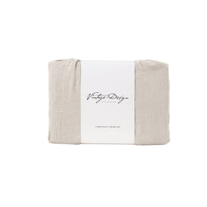 Vintage Design Homewares Natural French Linen Quilt Cover Set | Super King