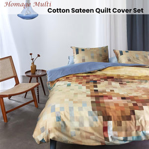 Bedding House | Homage Multi Cotton Sateen | Quilt Cover Set | Queen