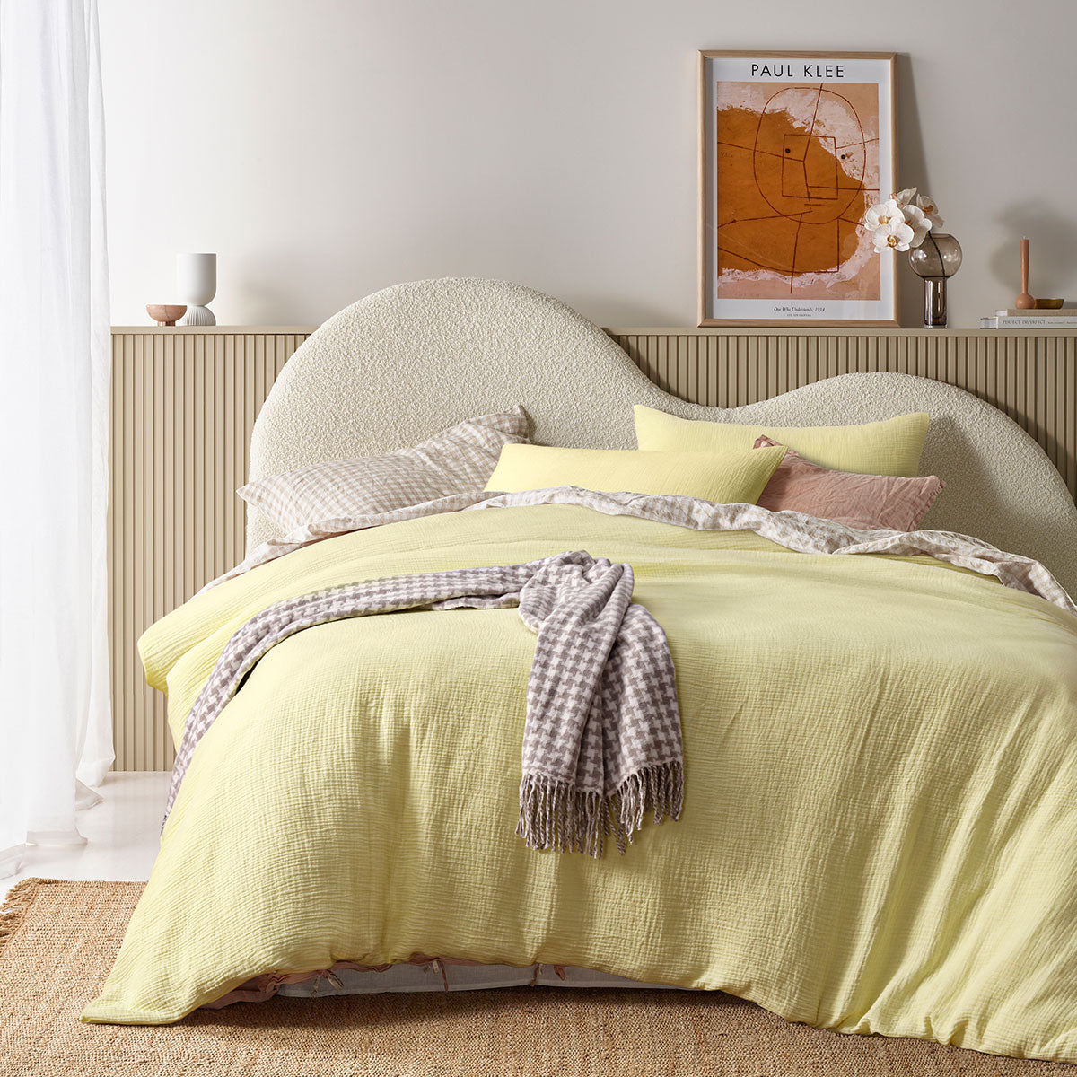 Vintage Design Homewares | Hugo Butter Cotton Gauze Quilt Cover Set | King