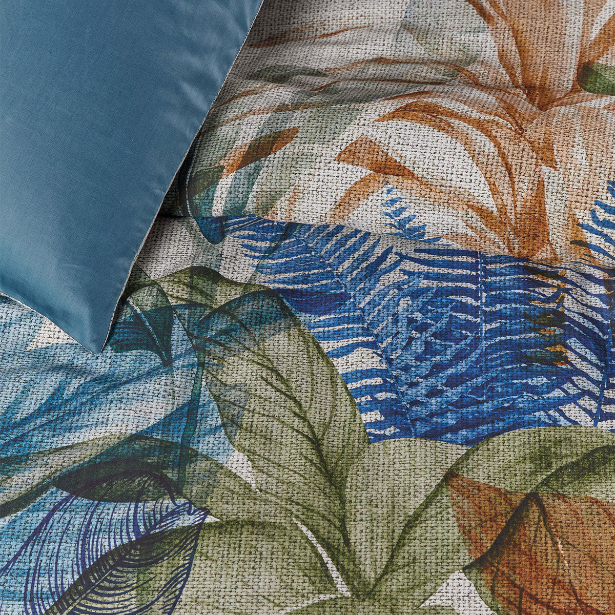Bedding House | Isla Blue Cotton Sateen | Quilt Cover Set | King
