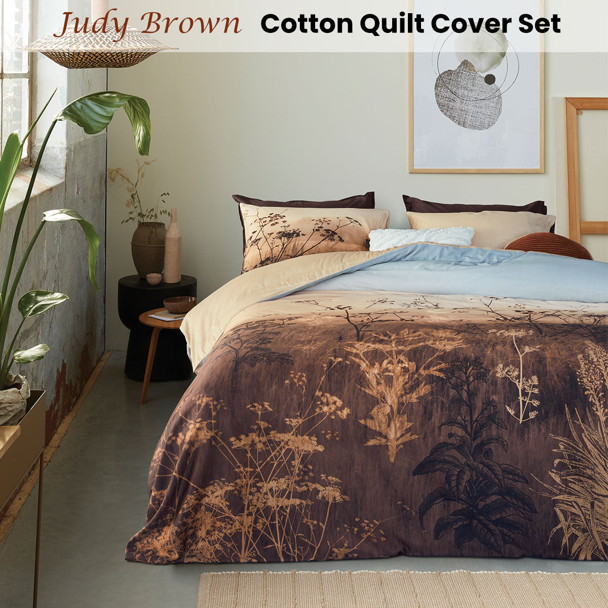 Bedding House | Judy Brown Cotton | Quilt Cover Set | Queen