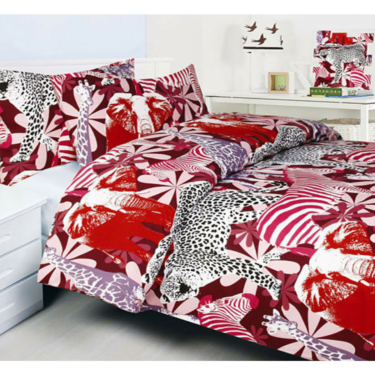 Bright Young Things | Jungle Red | Quilt Cover Set | Single