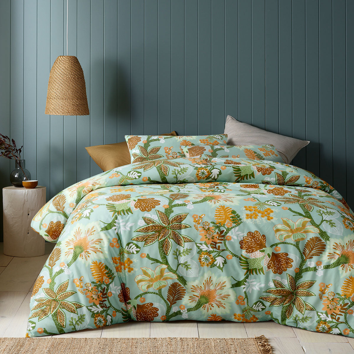Accessorize | Kienze Washed Cotton Printed | Quilt Cover Set | Queen