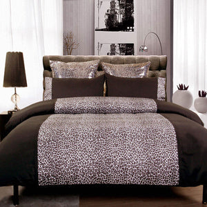 Big Sleep Leopard Chocolate Quilt Cover Set | Single