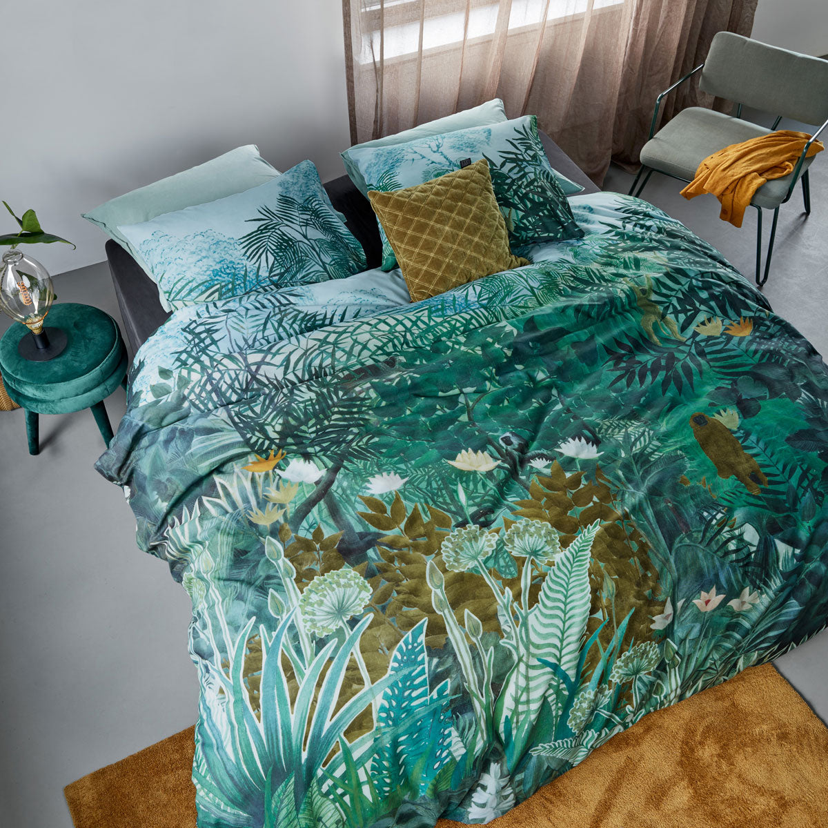 Bedding House | Madagascar Green Cotton | Quilt Cover Set | King